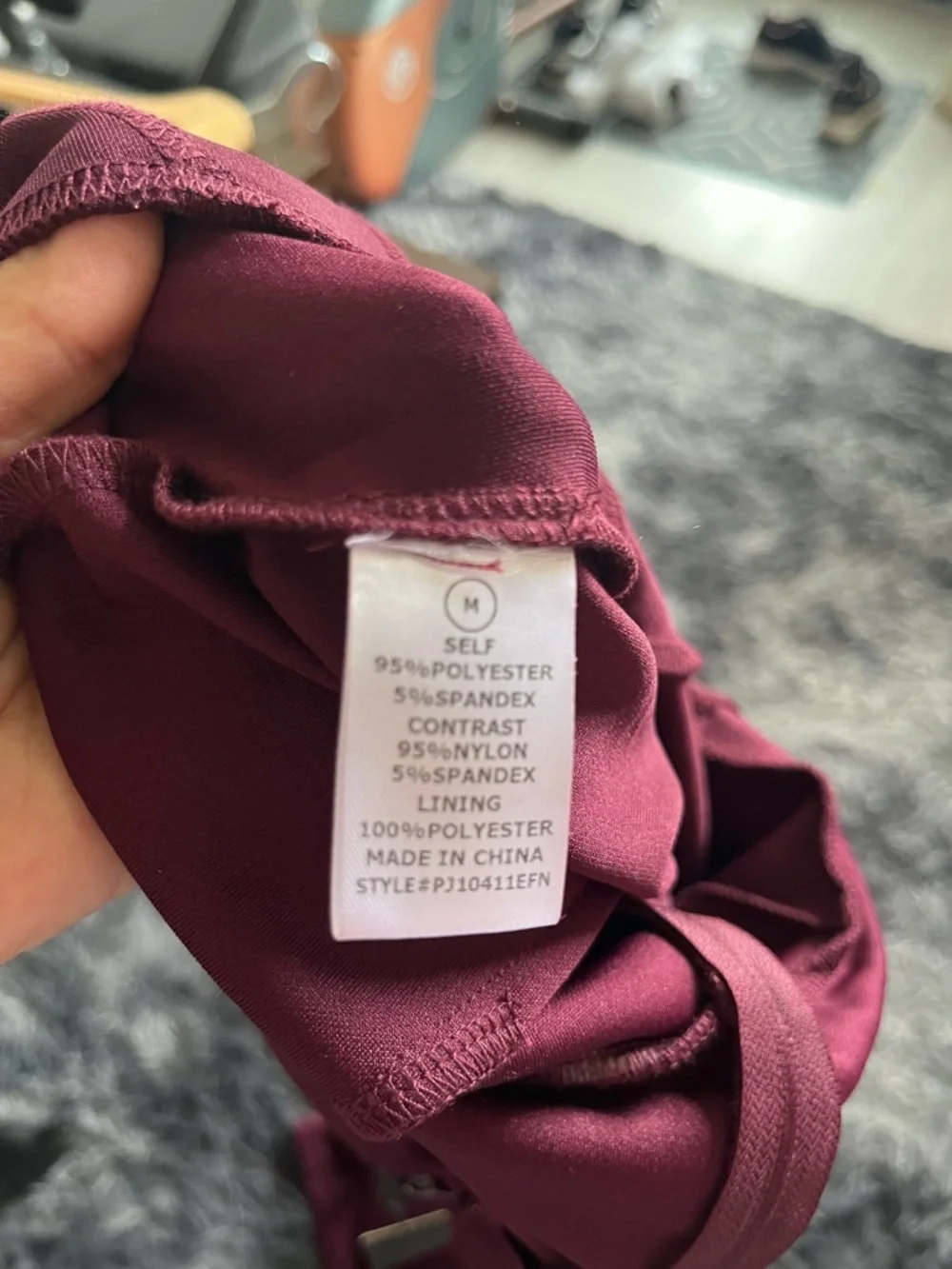 Fashion Nova One Love One-Shoulder, Wide-Leg Flattering Fit Burgundy Size M - Picture 11 of 13
